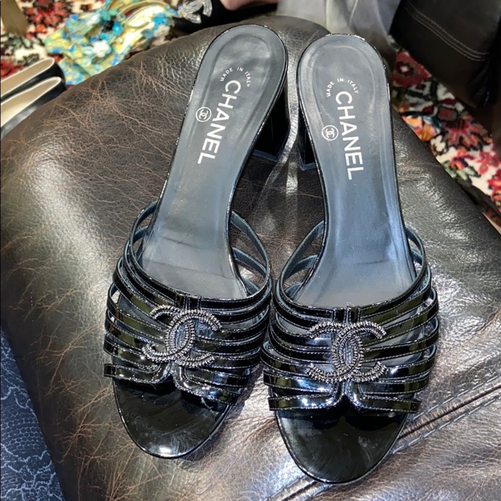 Chanel Open Toe kitten Heels